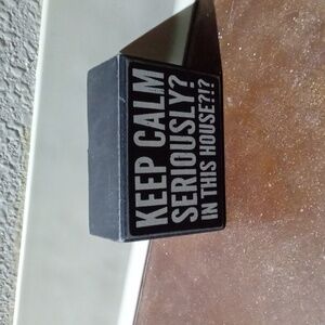 Wooden block sign
